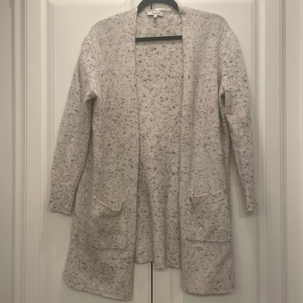 Madewell Cream Cardigan Sweater Cozy Knit